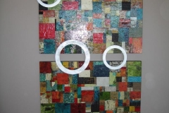 Tiersky-Circles-Mark-the-Spot-Installation-2-Mixed-media-on-wood-box-60x102x3