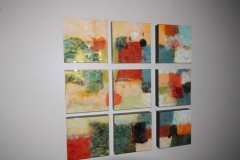 Tiersky-Nine-Grid-Mixed-media-on-wood-box-with-resin-54x54x3"